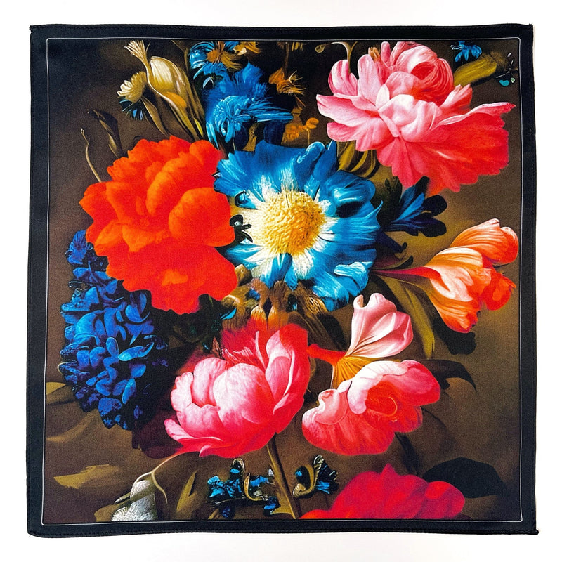 Ambition Floral Silk Satin Pocket Square - Marie Livet