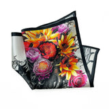 Art Series - Ash and Birth - Dragon Floral Silk Satin Pocket Square - Marie Livet
