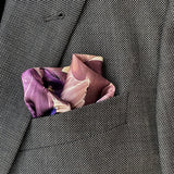 Art Series - Enigma Orchid Flower - Purple Silk Satin Pocket Square - Marie Livet