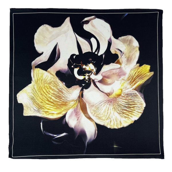 Art Series - Ghost Iris - Silk Satin Pocket Square - Marie Livet