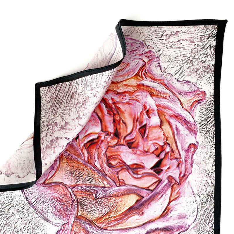Art Series - Museum Rose Pink Silk Satin Pocket Square - Marie Livet