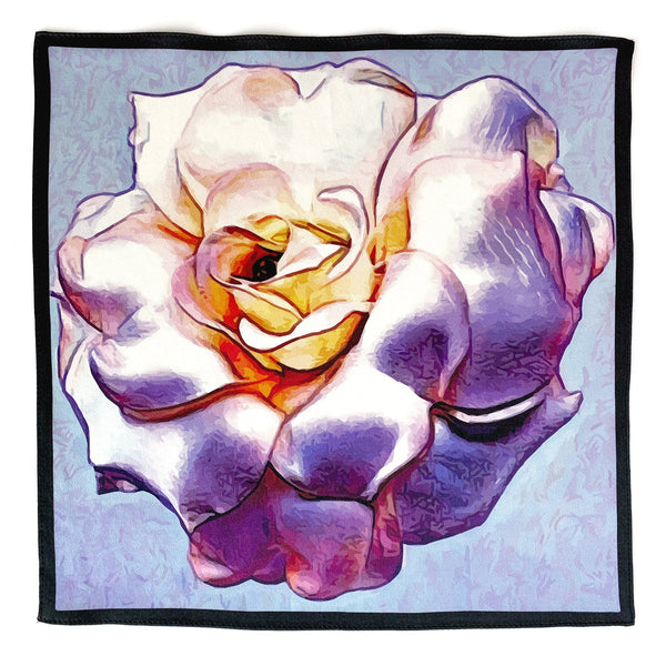 Art Series - Shadow Rose Purple Silk Satin Pocket Square - Marie Livet