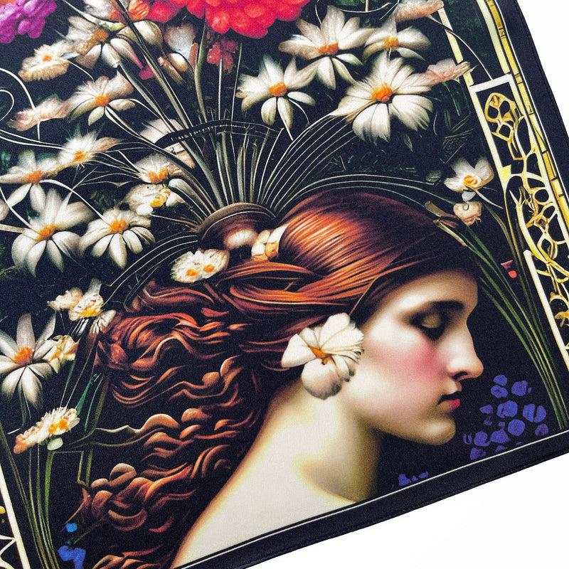 Art Series - Starting Over - Art Nouveau Floral Silk Satin Pocket Square - Marie Livet