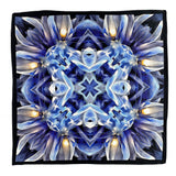 Art Series - Vitality - Blue Silk Satin Pocket Square - Marie Livet