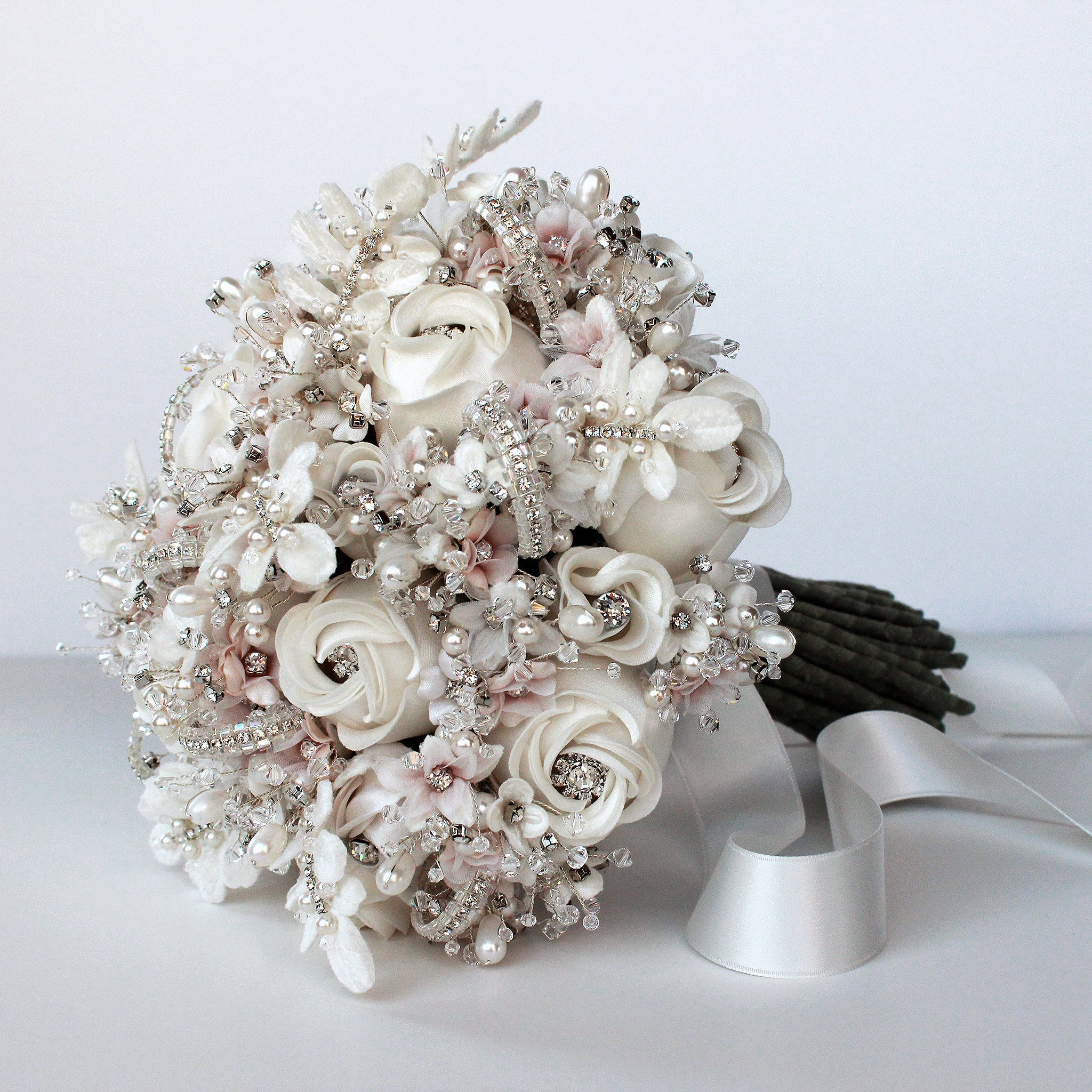 Astrea Luxury Wedding Pearl and Crystal Bouquet Astrea Luxury Wedding Pearl and Crystal Bouquet