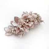Blush Pink Gemma Couture Flower Bridal Hair Comb - Marie Livet