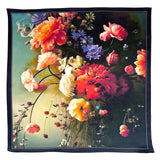 Contentment Floral Silk Satin Pocket Square - Marie Livet
