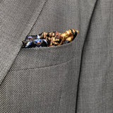 Evergreen Gold and Purple Silk Pocket Square 1 - Marie Livet