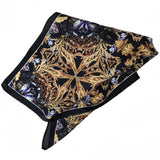 Evergreen Gold and Purple Silk Pocket Square - Marie Livet