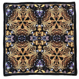 Evergreen Gold and Purple Silk Pocket Square - Marie Livet