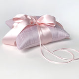 Pink Silk Dupioni Luxe Bow Ring Bearer Pillow - Marie Livet