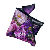 Profusion Purple Flowers Silk Satin Pocket Square - Marie Livet
