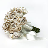 Ria Ivory Silk and Crystal Heirloom Bridal Bouquet - Marie Livet