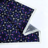 Set of 2 Blue and Purple Morphed Floral Silk Satin Pocket Squares - Marie Livet