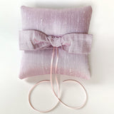Taylor Simple Pink Silk Dupioni Bow Ring Bearer Pillow - Marie Livet