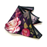 Twilight Roses Floral Silk Satin Pocket Square - Marie Livet